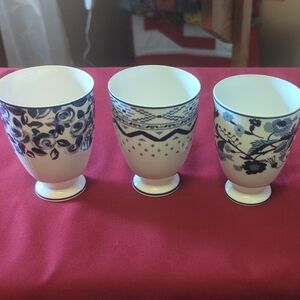 Blue and White Floral Drinkware Set